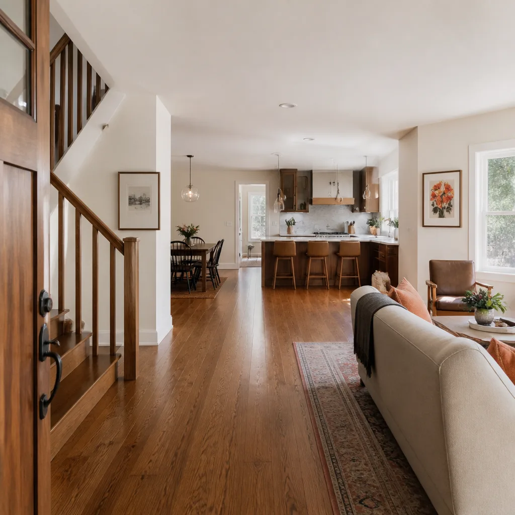 A whole-home remodel with the living, dining and kitchen areas opened up